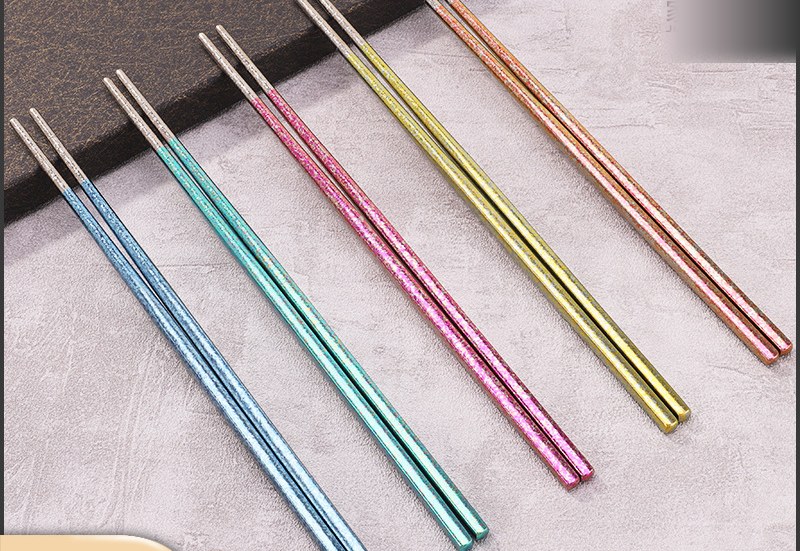 Rainbow Titanium Chopsticks — pure titanium cutlery by Tivarol